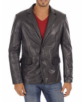 Men Genuine Leather Blazer Sport Coat 47